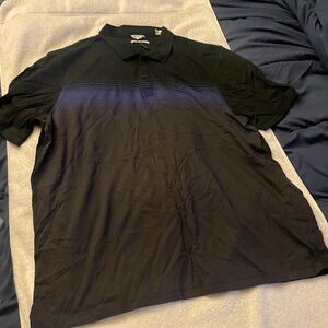 Calvin Klein Black and Blue Gradient Polo